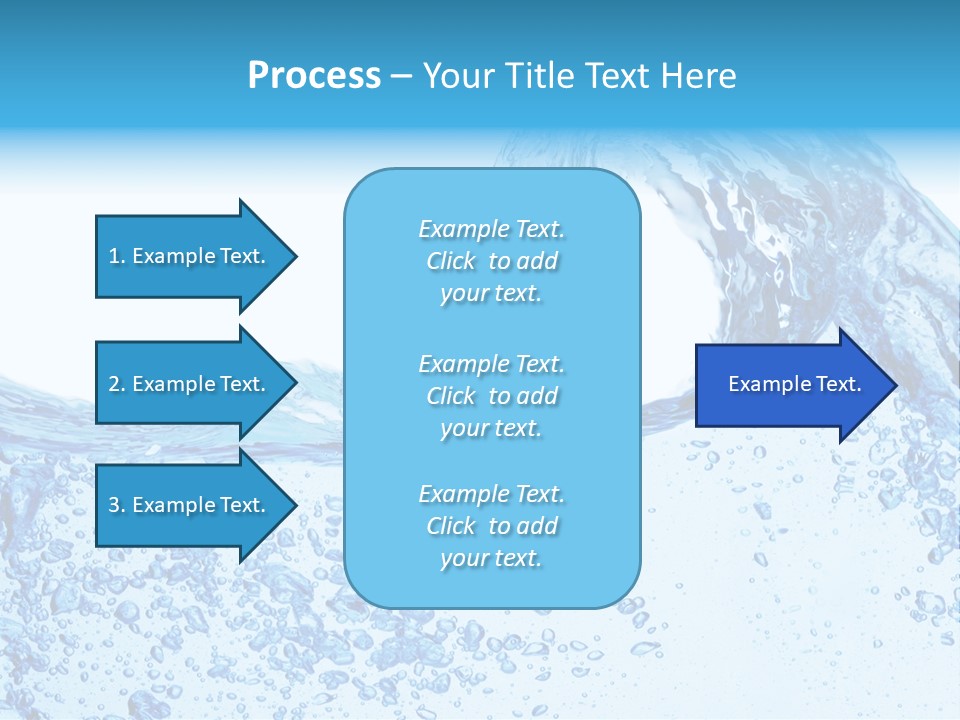 A Blue Wave Of Water On A White Background PowerPoint Template