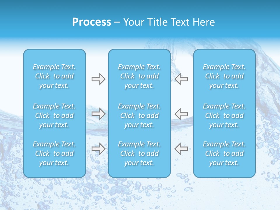 A Blue Wave Of Water On A White Background PowerPoint Template