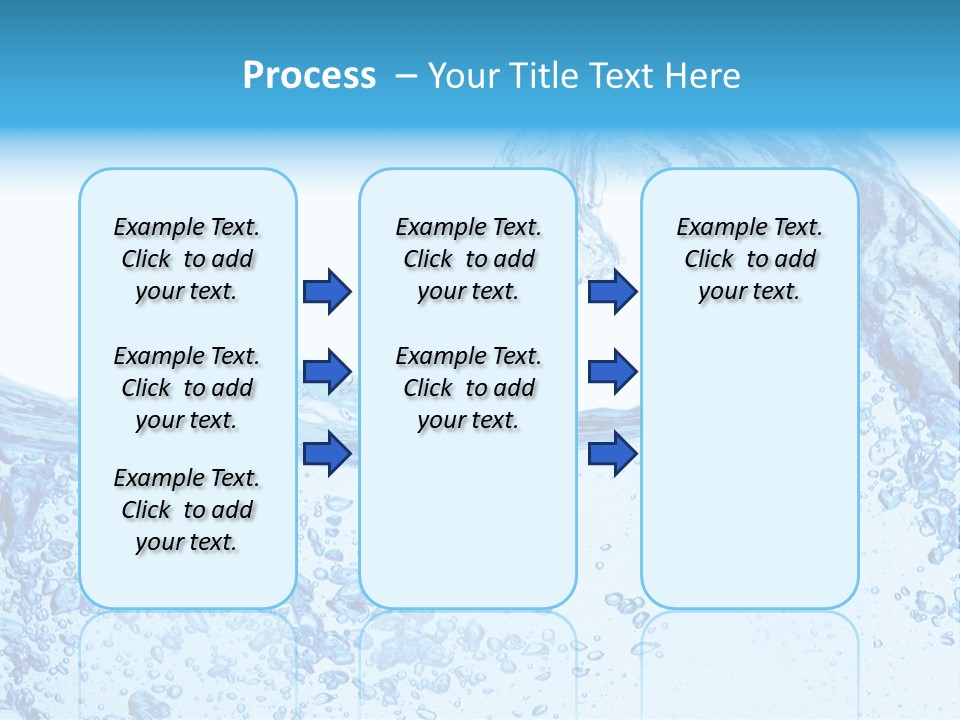 A Blue Wave Of Water On A White Background PowerPoint Template