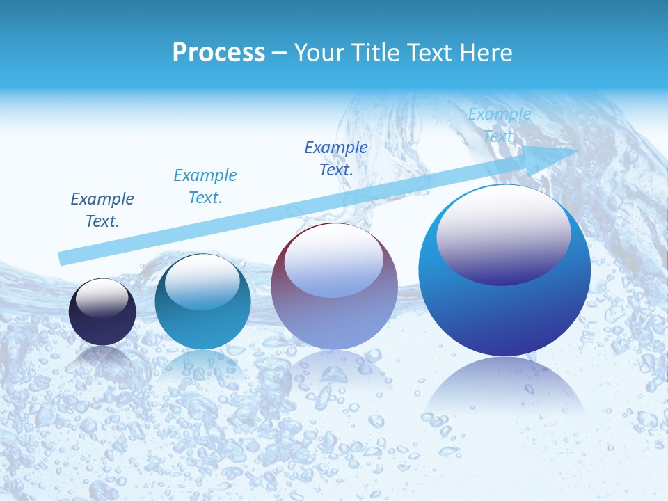 A Blue Wave Of Water On A White Background PowerPoint Template