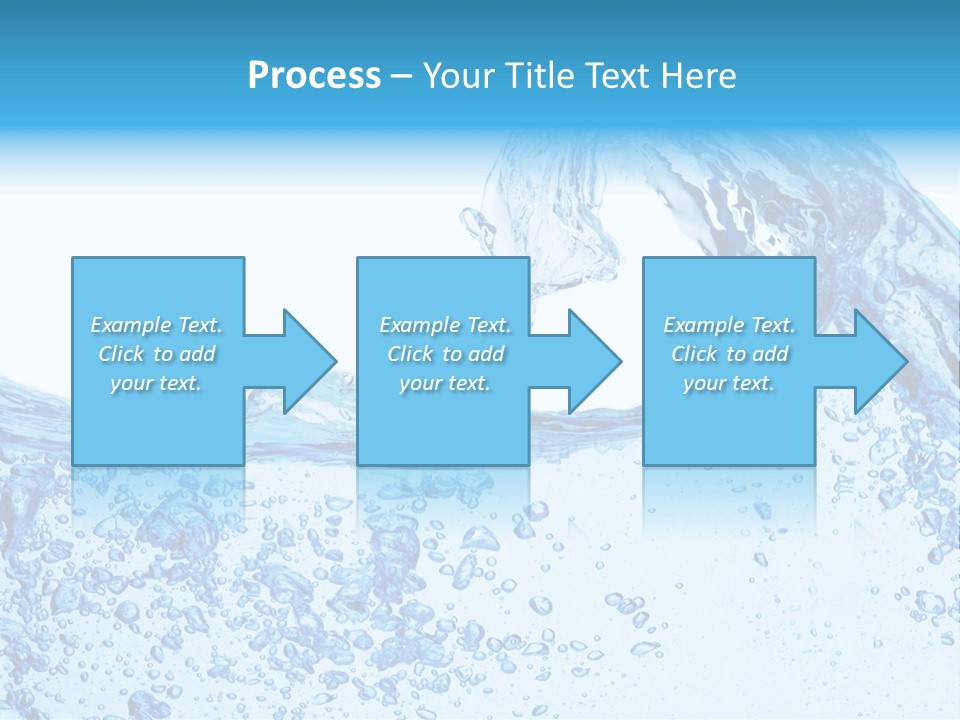 A Blue Wave Of Water On A White Background PowerPoint Template