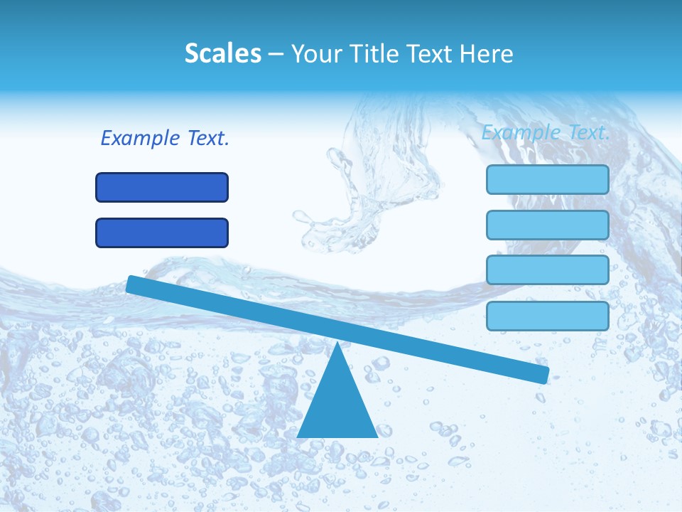 A Blue Wave Of Water On A White Background PowerPoint Template