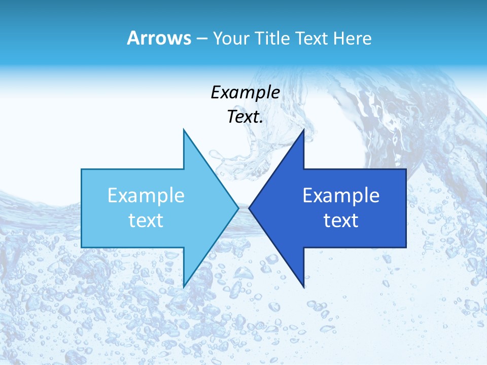 A Blue Wave Of Water On A White Background PowerPoint Template