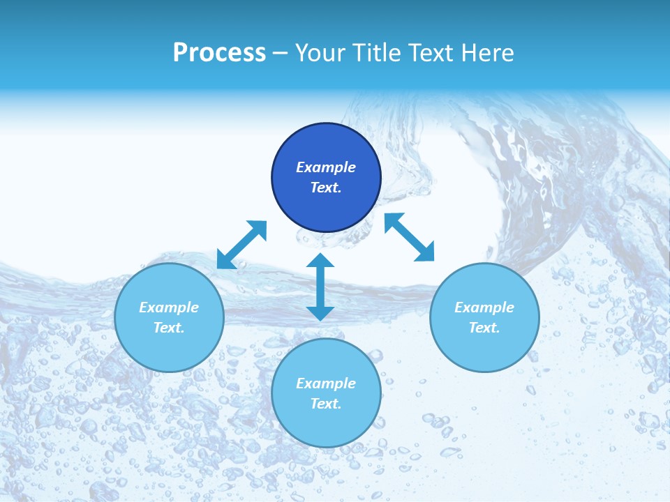 A Blue Wave Of Water On A White Background PowerPoint Template