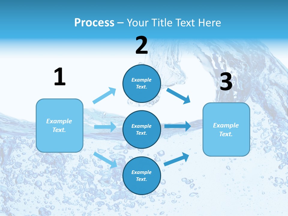 A Blue Wave Of Water On A White Background PowerPoint Template