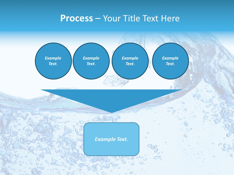 A Blue Wave Of Water On A White Background PowerPoint Template