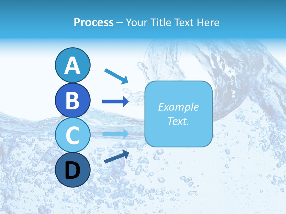 A Blue Wave Of Water On A White Background PowerPoint Template