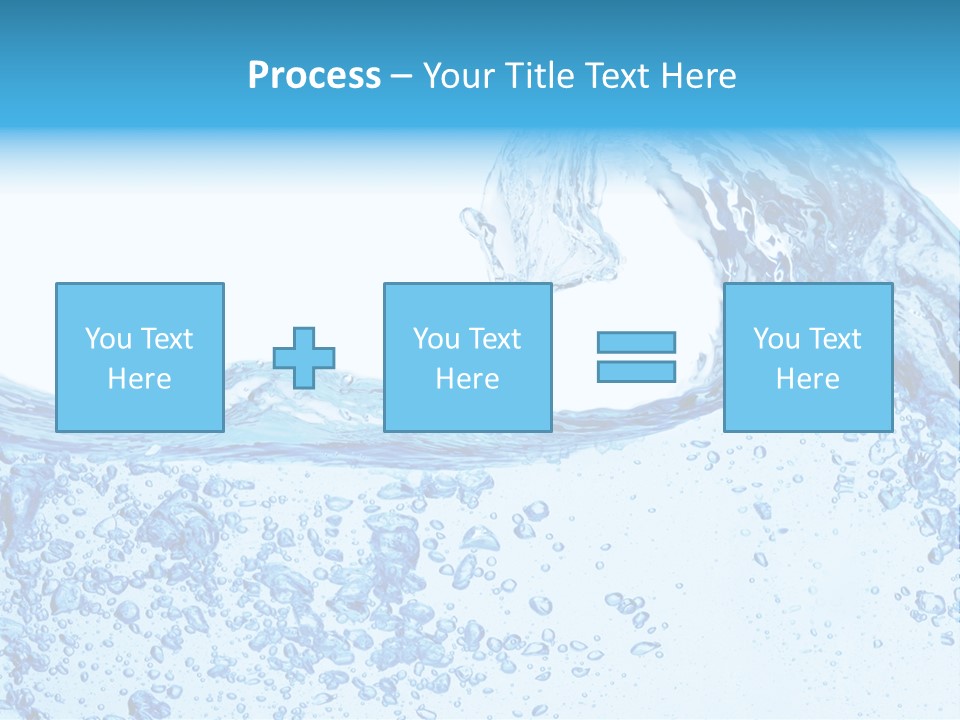 A Blue Wave Of Water On A White Background PowerPoint Template