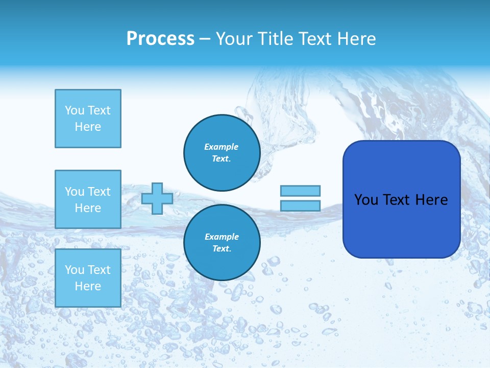 A Blue Wave Of Water On A White Background PowerPoint Template