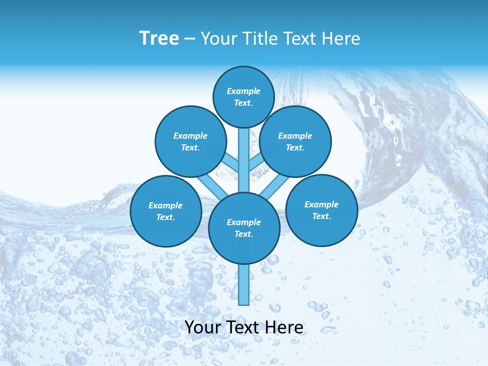 A Blue Wave Of Water On A White Background PowerPoint Template