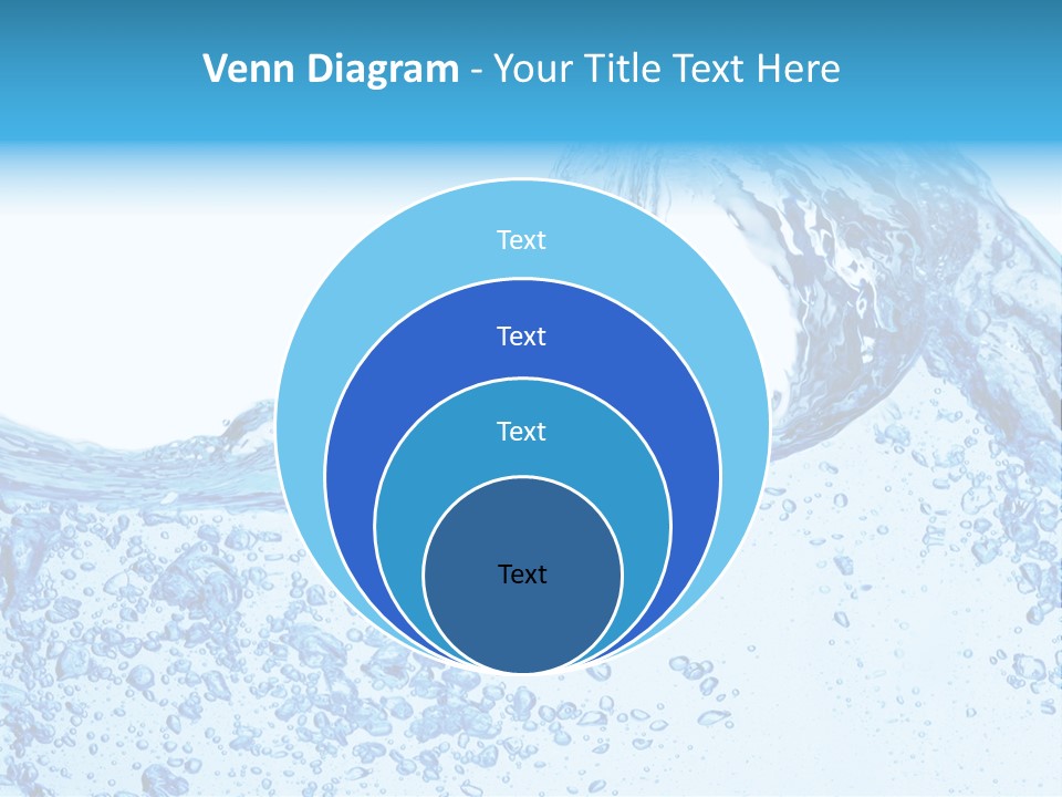 A Blue Wave Of Water On A White Background PowerPoint Template