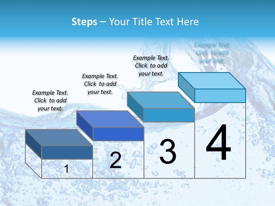 A Blue Wave Of Water On A White Background PowerPoint Template