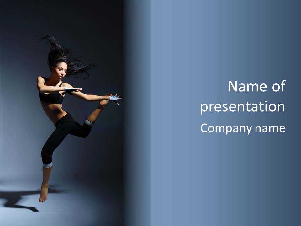 Difficult Posing Sport PowerPoint Template