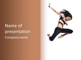 Performance Dancer Fitness PowerPoint Template