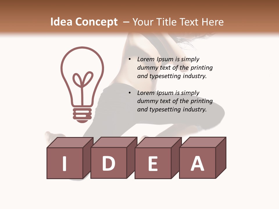 Performance Dancer Fitness PowerPoint Template