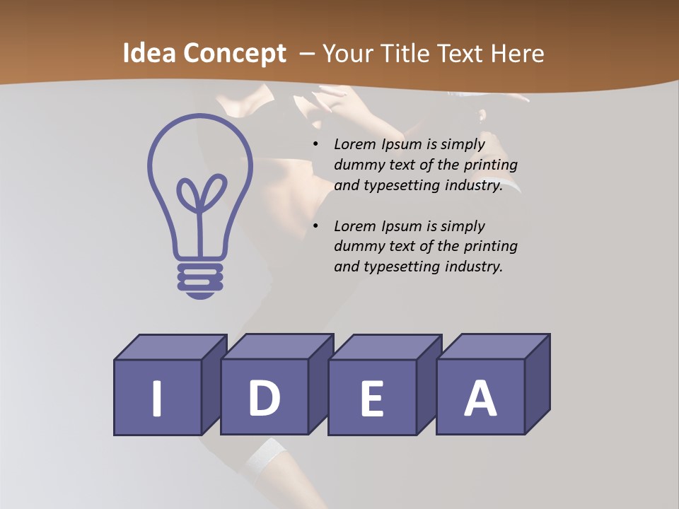 Breakdance Jump Female PowerPoint Template