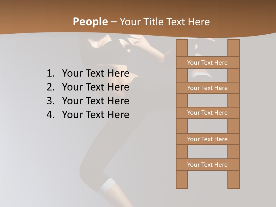 Breakdance Jump Female PowerPoint Template