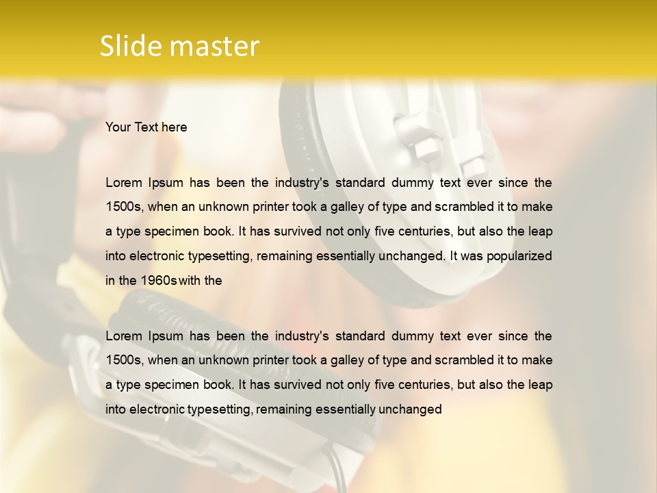 Listening Closeup Activity PowerPoint Template