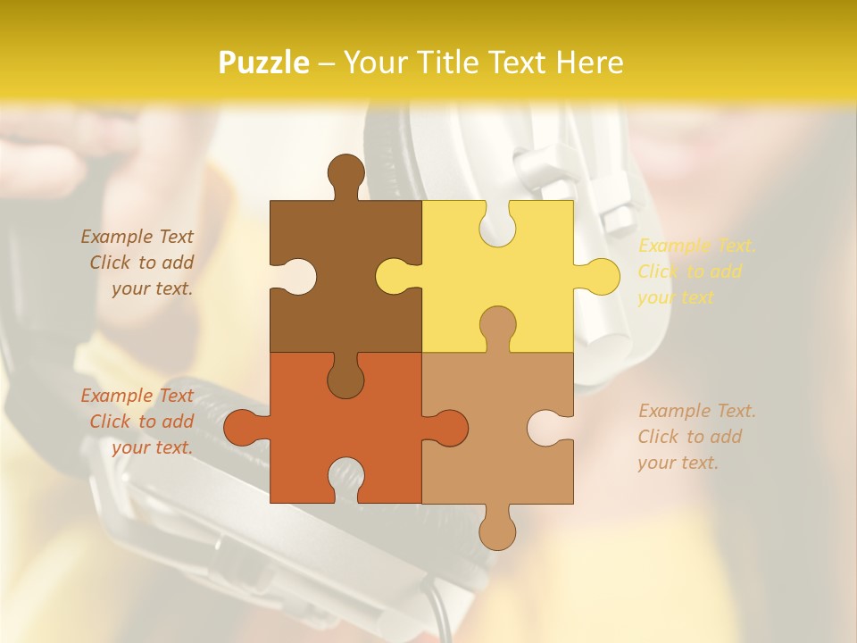 Listening Closeup Activity PowerPoint Template