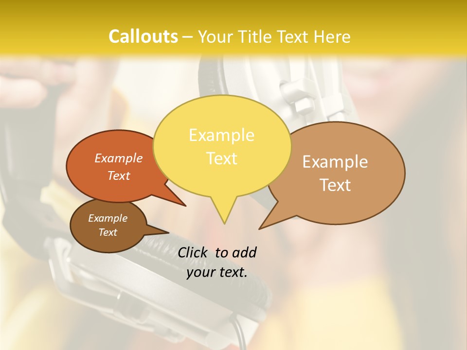 Listening Closeup Activity PowerPoint Template