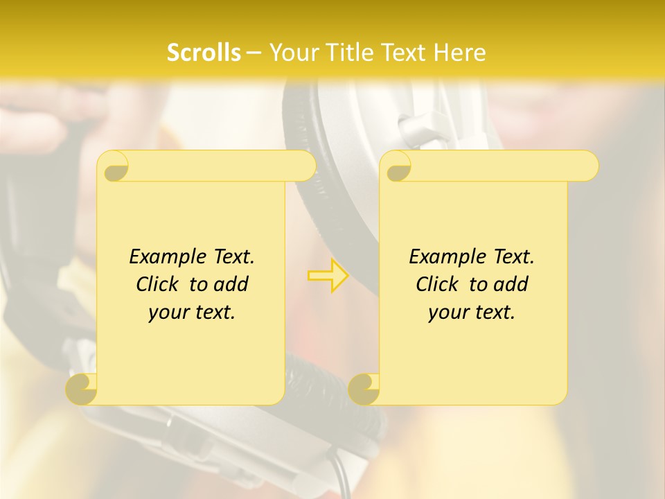 Listening Closeup Activity PowerPoint Template
