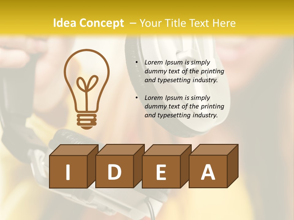 Listening Closeup Activity PowerPoint Template