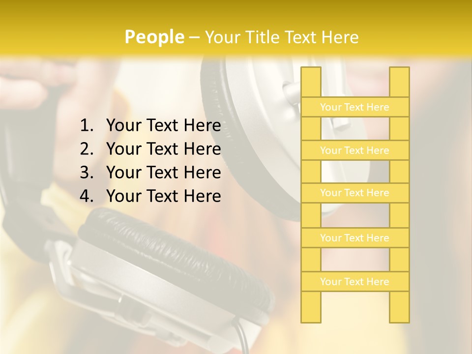 Listening Closeup Activity PowerPoint Template