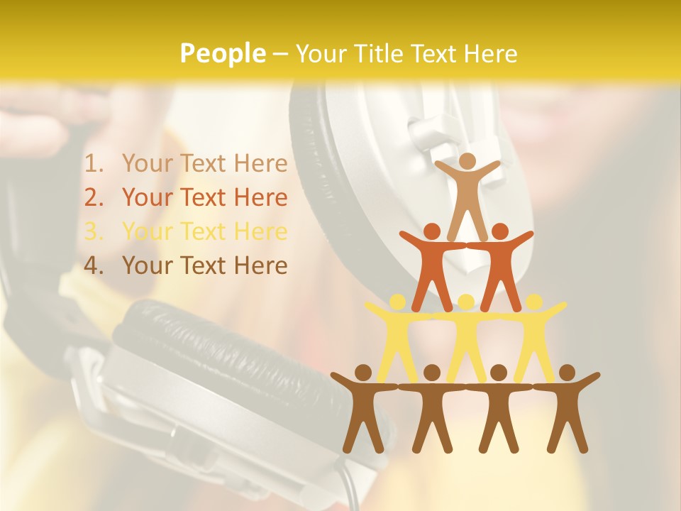 Listening Closeup Activity PowerPoint Template