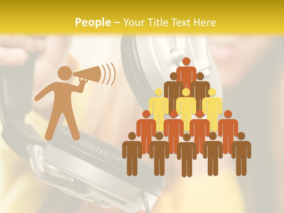 Listening Closeup Activity PowerPoint Template