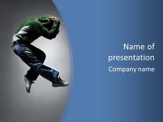 Jumper Breakdance Boy PowerPoint Template