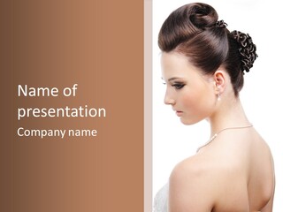 Attractive Girl Makeup PowerPoint Template