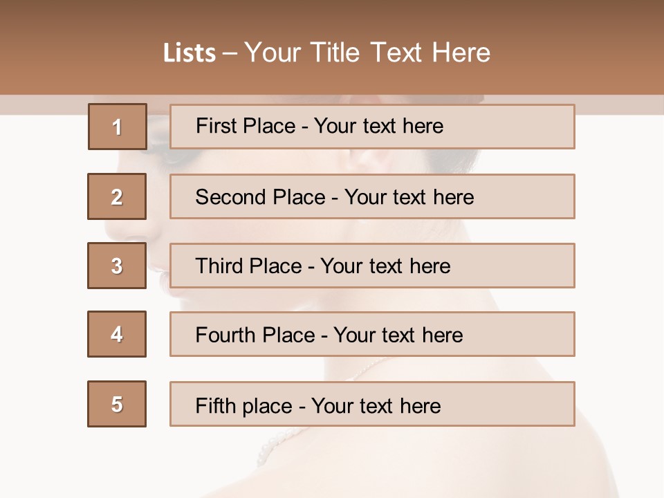 Attractive Girl Makeup PowerPoint Template