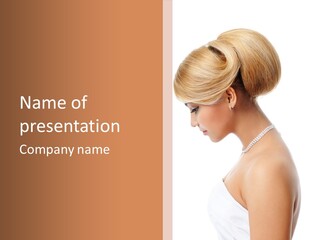 Fashion Caucasian Model PowerPoint Template