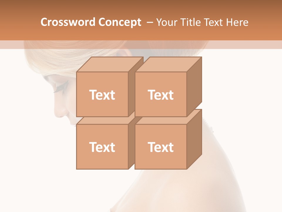 Fashion Caucasian Model PowerPoint Template