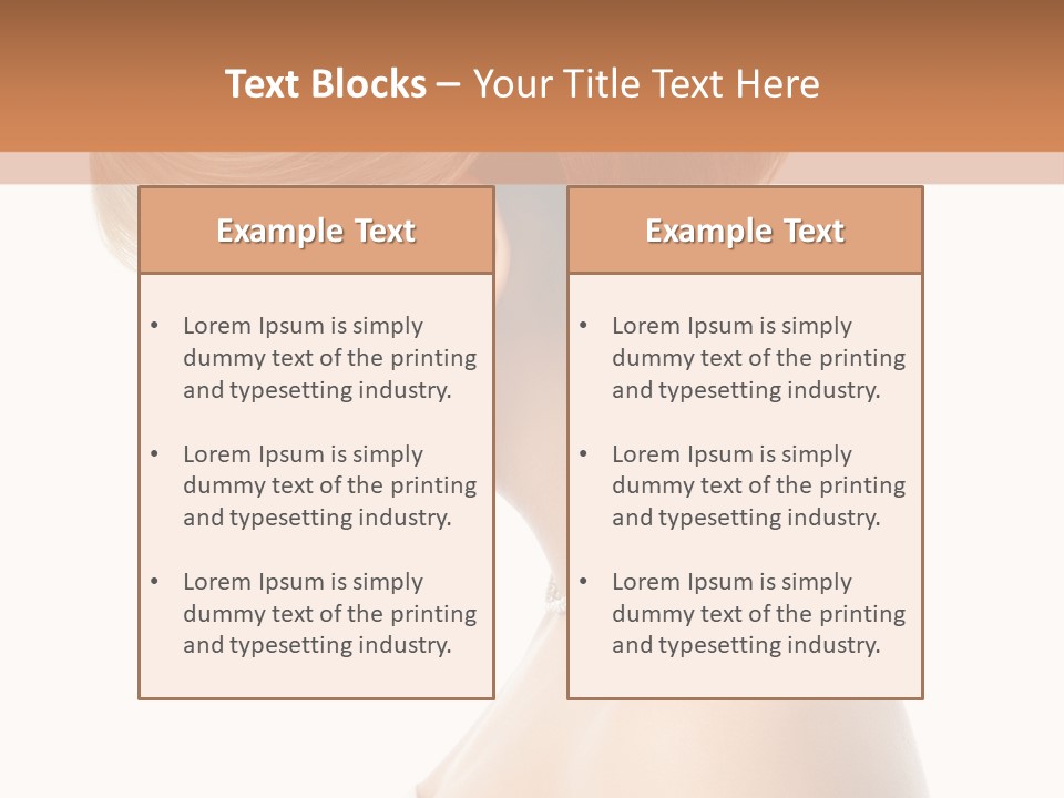 Fashion Caucasian Model PowerPoint Template