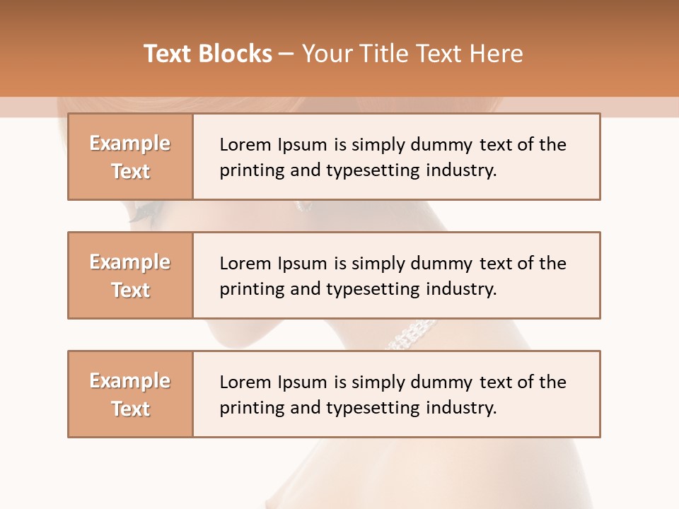 Fashion Caucasian Model PowerPoint Template
