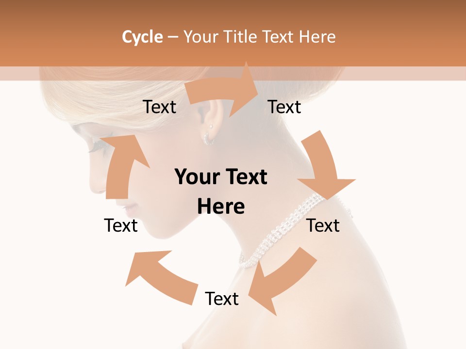 Fashion Caucasian Model PowerPoint Template