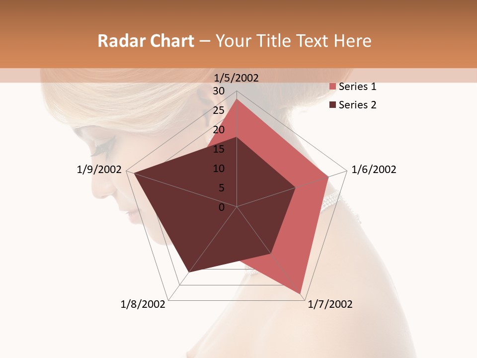 Fashion Caucasian Model PowerPoint Template