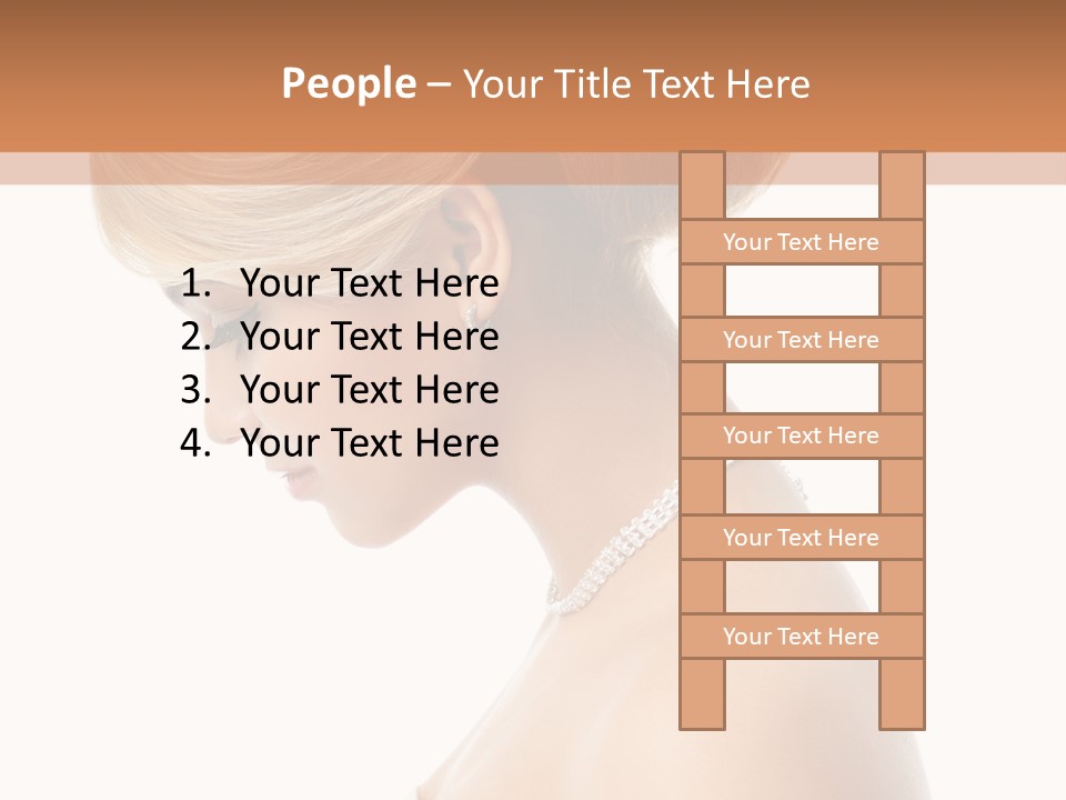 Fashion Caucasian Model PowerPoint Template