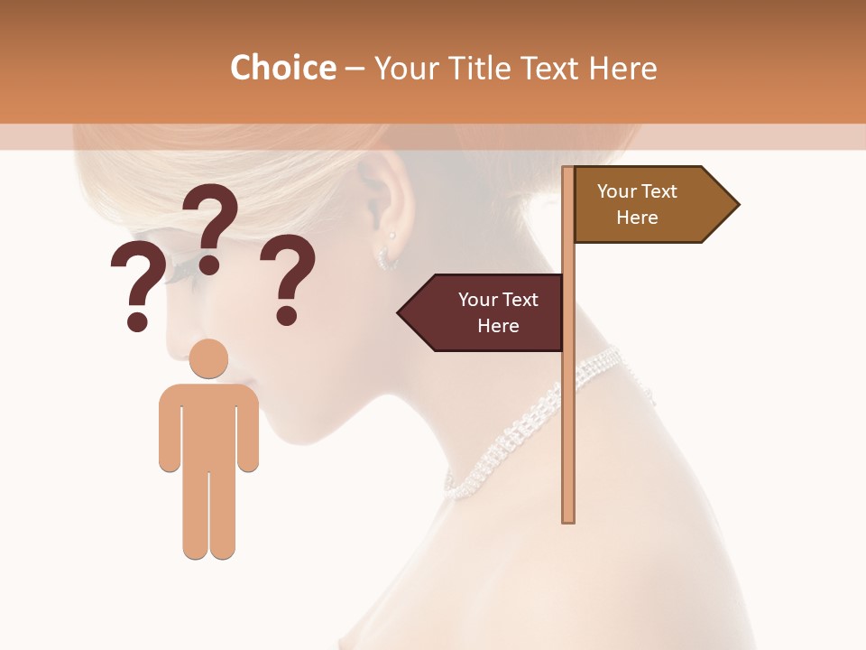 Fashion Caucasian Model PowerPoint Template