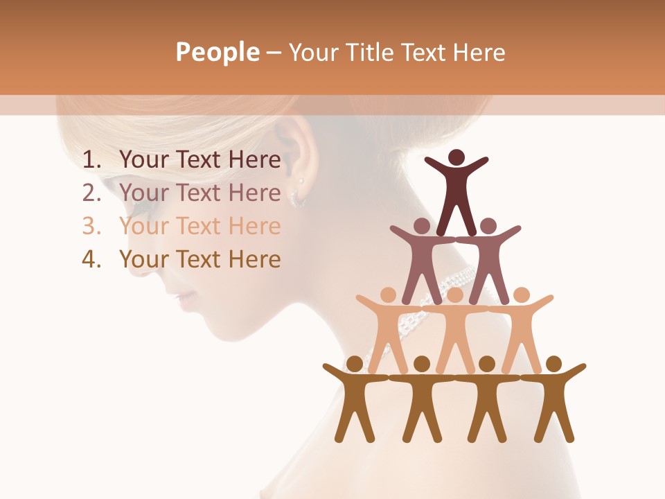 Fashion Caucasian Model PowerPoint Template