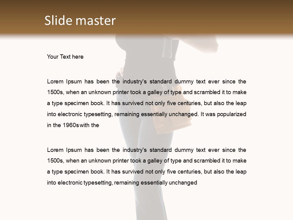 Girl Yellow Laborer PowerPoint Template