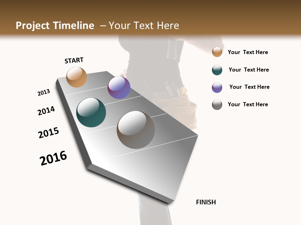 Girl Yellow Laborer PowerPoint Template