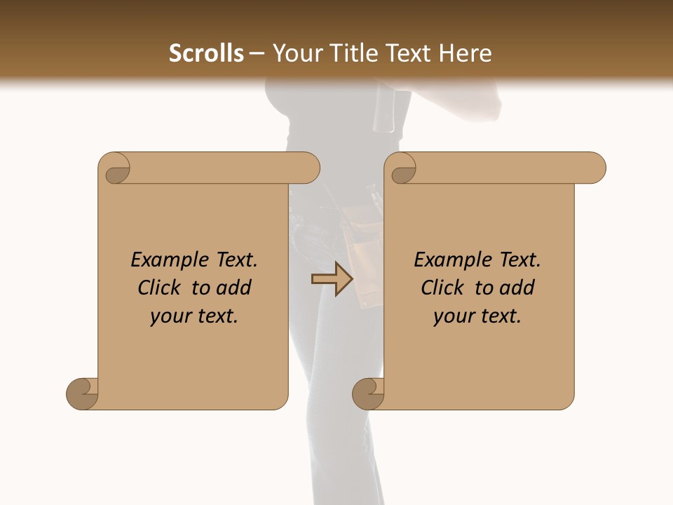 Girl Yellow Laborer PowerPoint Template