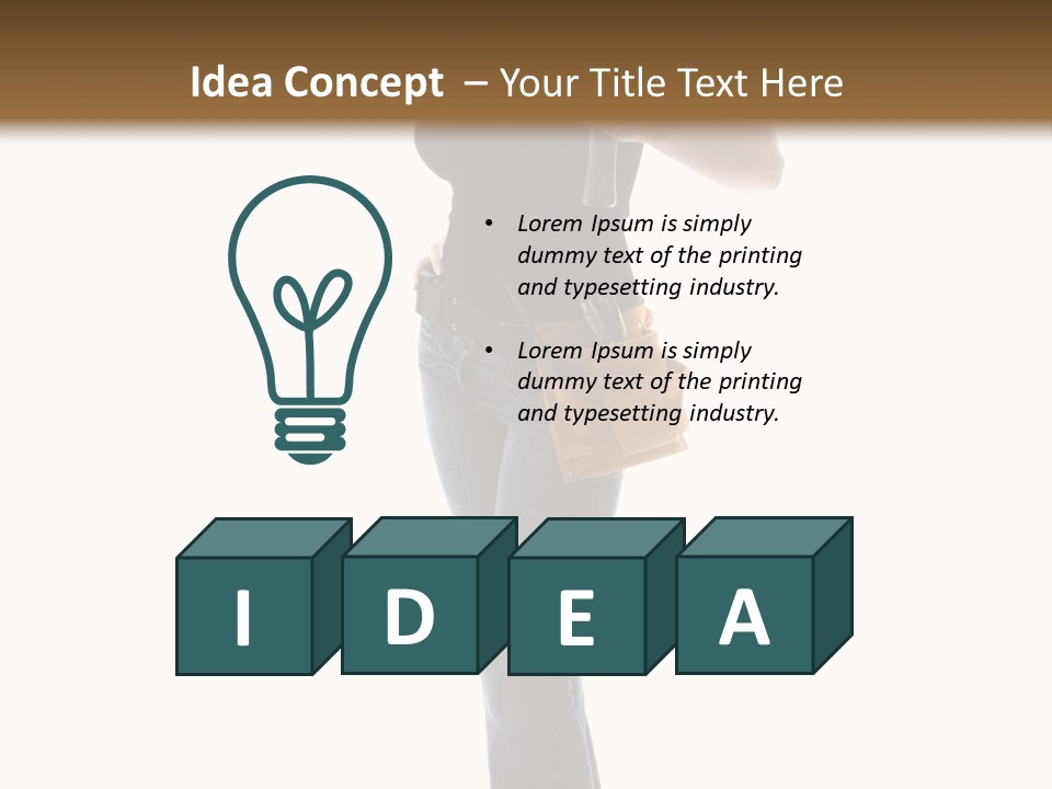 Girl Yellow Laborer PowerPoint Template