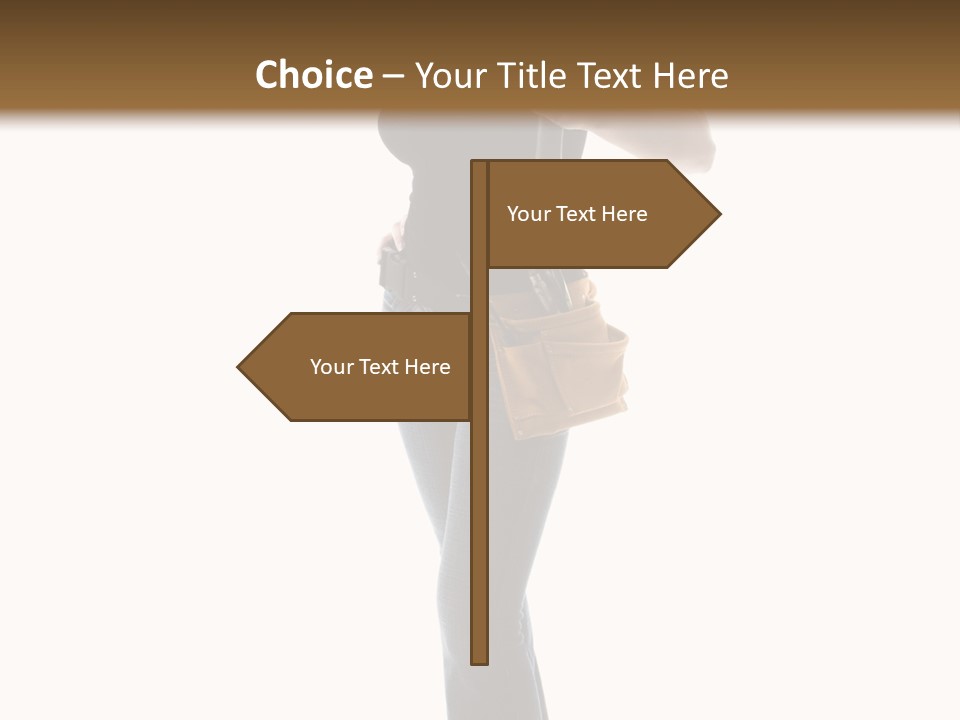 Girl Yellow Laborer PowerPoint Template