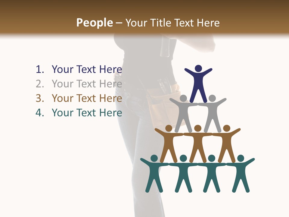 Girl Yellow Laborer PowerPoint Template