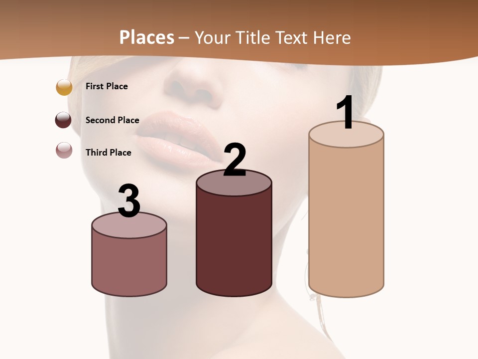 Straight Hairstyle Pose PowerPoint Template