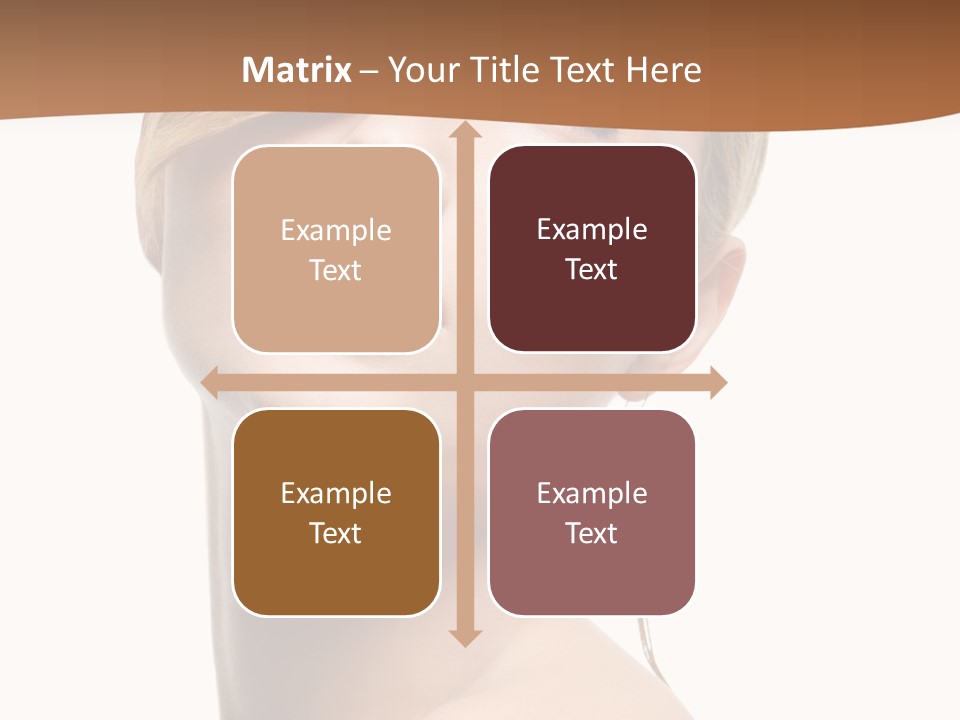 Straight Hairstyle Pose PowerPoint Template