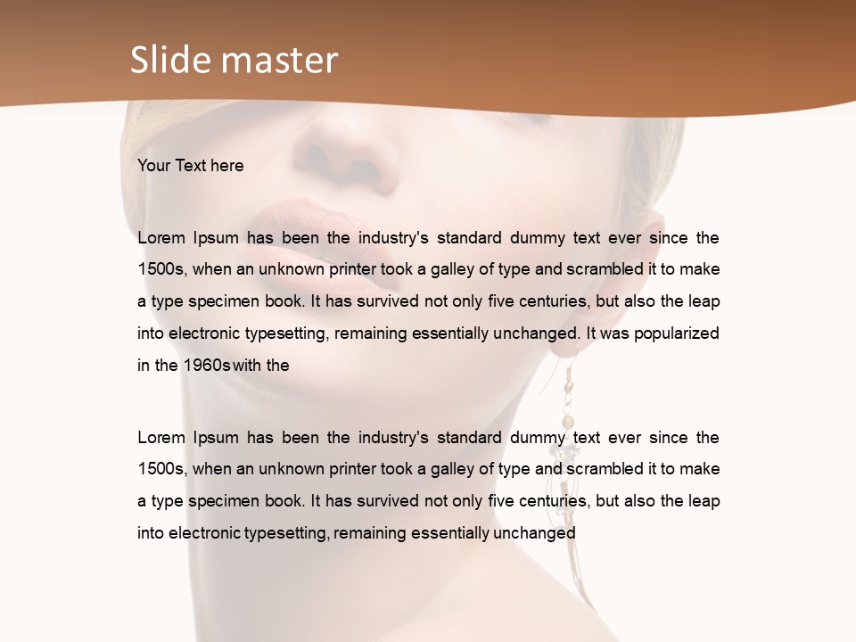 Straight Hairstyle Pose PowerPoint Template